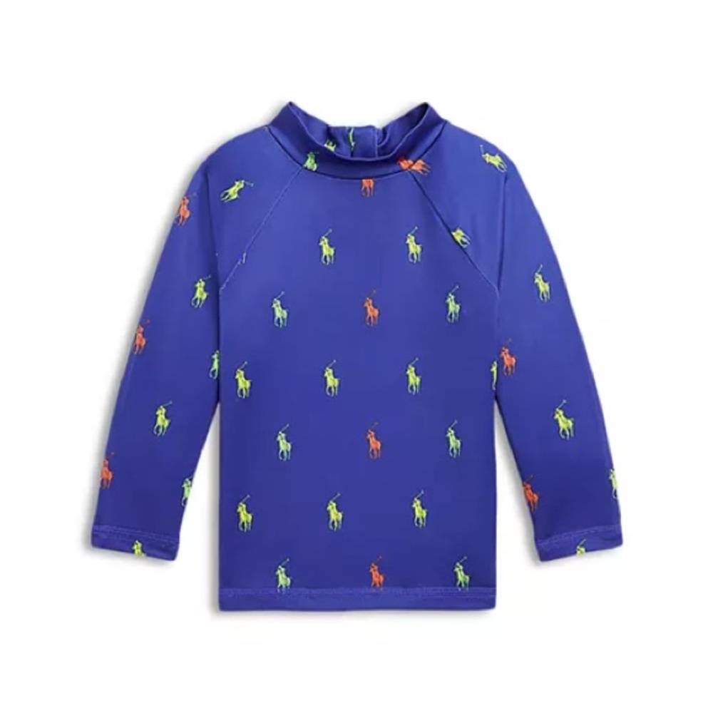 Polo Ralph Lauren Baby Rash guard Blue UPF 50 Boy Swim 9-12 months